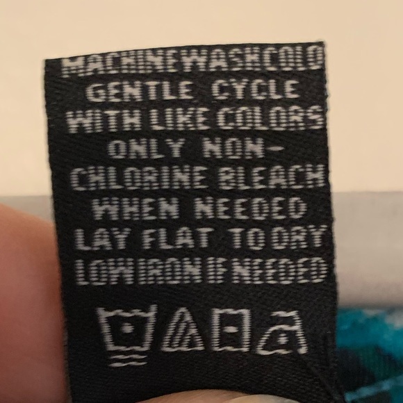 Sleeveless midi Dress size Large Blue & turquoise marbled print - Picture 8 of 11